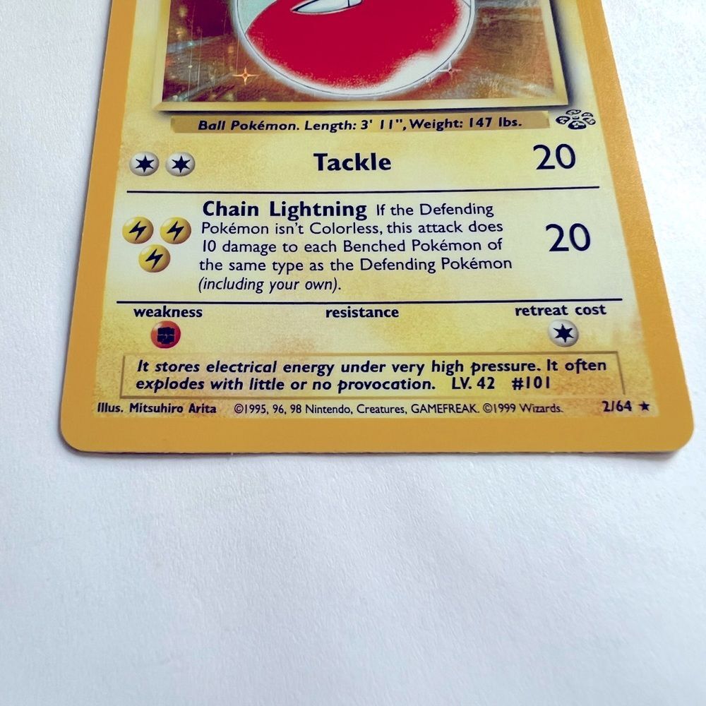 Vintage Pokemon Halo Electrode #2/64 Gamefreak 1999 Wizards Card - Picture 3 of 8